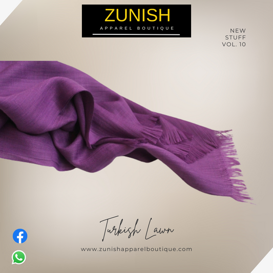 Turkish Lawn Scarf Purple