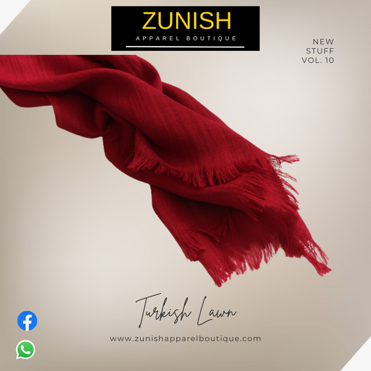 Turkish Lawn Scarf Garnet