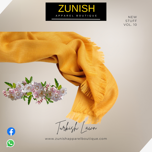 Turkish Lawn Scarf Musturd