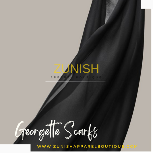 Georgette Scarf - Black