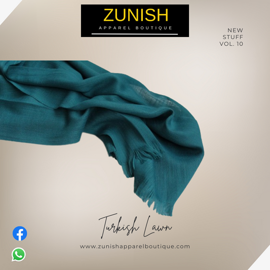 Turkish Lawn Scarf Turqoise