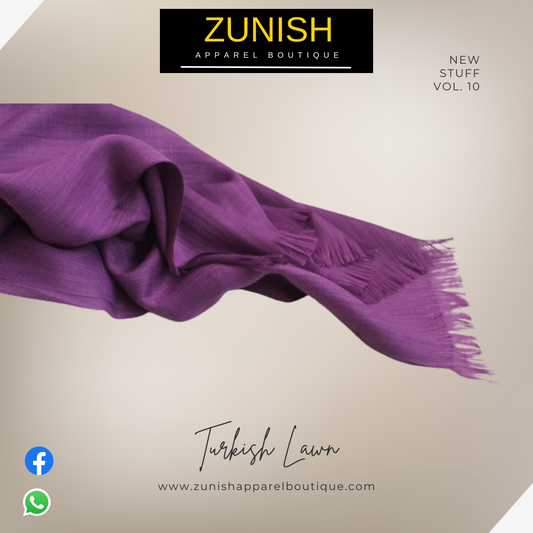 Turkish Lawn Scarf purple